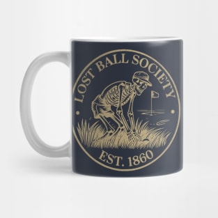 Lost Ball Society – Funny Golfer Skeleton Design (Light Version) Mug